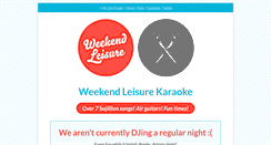 Desktop Screenshot of karaoke.weekendleisure.ca