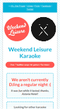 Mobile Screenshot of karaoke.weekendleisure.ca