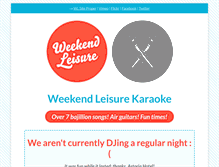 Tablet Screenshot of karaoke.weekendleisure.ca